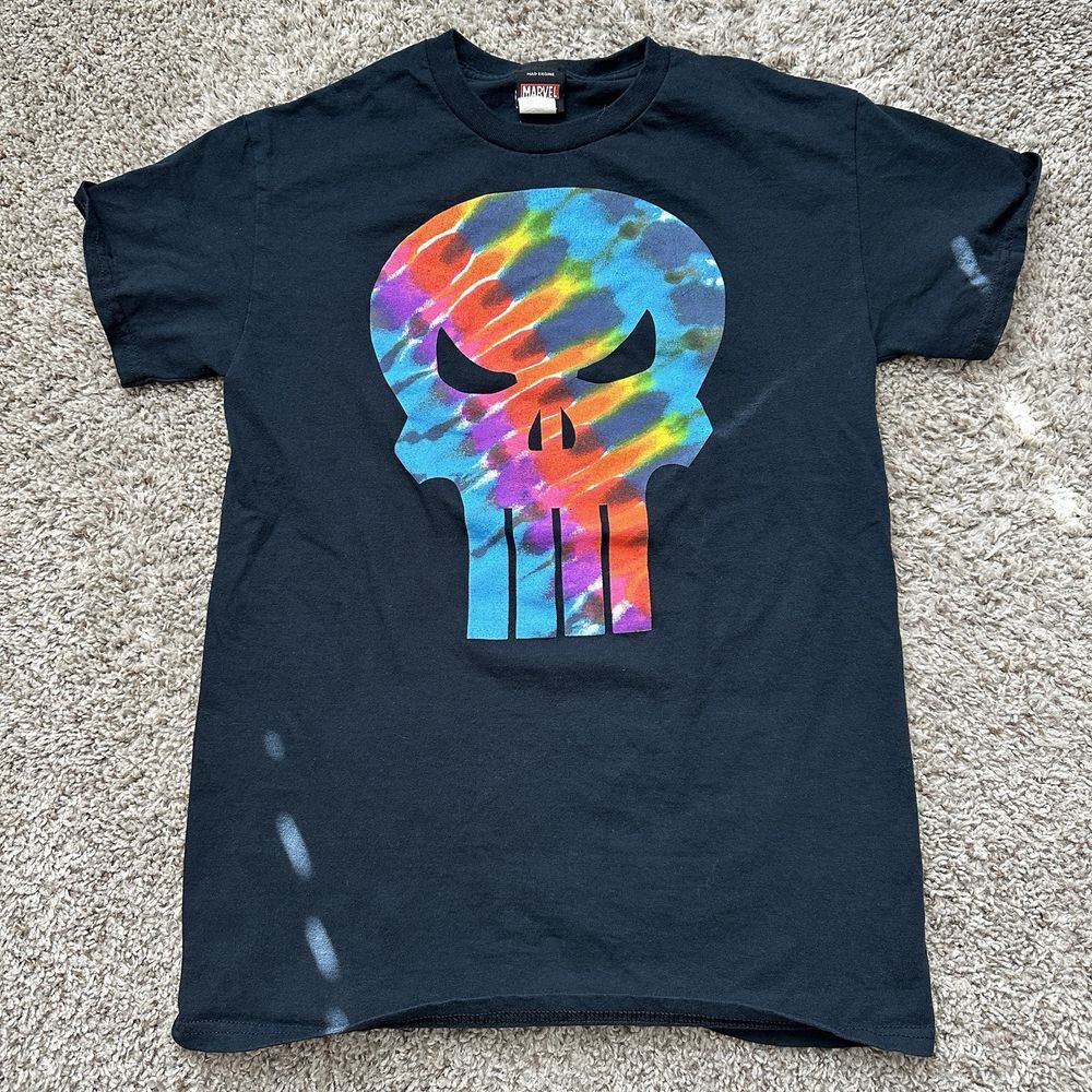 Marvel Rainbow Punisher T‎ Shirt Men's Small Mad Engine Vintage